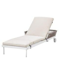 Shezlong metalik me shilte, Davos, 190x62x73 cm, shilte H5 cm