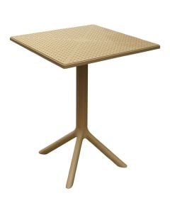 Tavoline plastike, Flora, ngjyre kapucino, 60x60xH76 cm