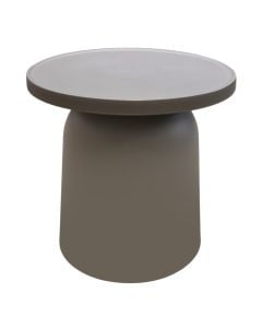 Tavoline anesore per ambient te jashtem, PP, ngjyre gri e erret, D47xH46.5 cm