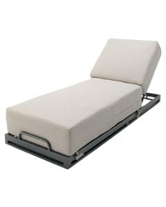 Shezlong alumini, Lux, 203x73x35 cm, shilte 25 cm