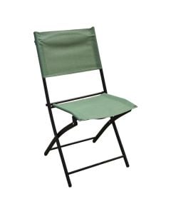Folding chair, Metal structure + textilene, Grey structure, white textilene, 52x46xH85 cm