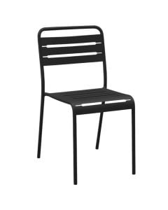 Outdoor metal chair, anthracite color, 46x62xH84 cm