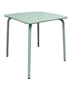 Tavoline metalike per ambient te jashtem, ngjyre jeshile, 70x70xH74 cm