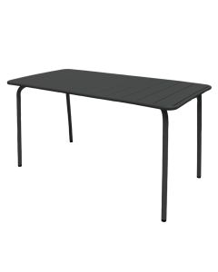 Tavoline metalike per ambient te jashtem, ngjyre anthracit, 70x140xH74 cm