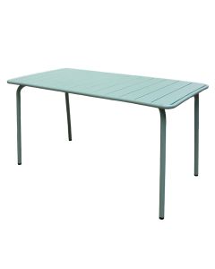 Tavoline metalike per ambient te jashtem, ngjyre jeshile, 70x140xH74 cm