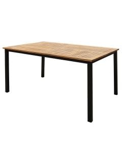 Tavoline per ambient te jashtem, dru tropikal Acacia+ strukture metalike, 140x90xH75 cm