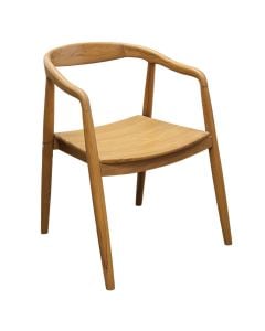 Outdoor armchair, tropical Teak, 56x53xH76 cm