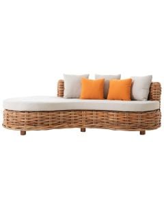 Outdoor corner sofa, rattan, W265xD10xH70 cm