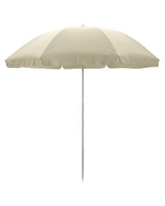 Beach/outdoor sunshade, metal structure, beige color, D2.4 m x H230 cm