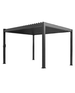 Gazebo, strukture Alumini, mbulese metalike, LED light, ngjyre Anthracit, krik te inkorporuar, 3x4 m x H2.3 m