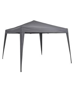 Gazebo e palosshme, strukture metalike+poliester, ngjyre anthracit, 3.0x3.0 m, H2.5 m