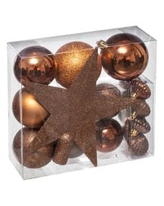 Decorative sphere (pk18), glass, espresso color, various sizes