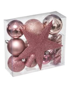 Decorative sphere (pk18), glass, pink color, various sizes
