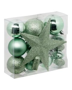 Decorative sphere (pk18), glass, mint color, various sizes