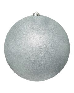 Sfere dekoruese ªglitter effectª, plastike, ngjyre silver me gliter, 25 cm