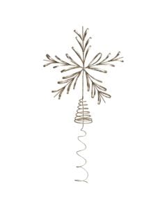 Christmas decorative star, snowflake, transparent color, 31 cm