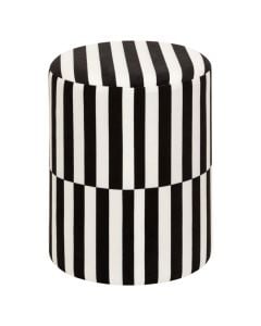 Pouf dekoruese me motive Christmas, strukture MDF, sfungjer PU, D. 31 x H. 38 cm