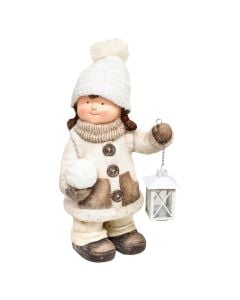 Personazh dekorativ, metalik, GIRL, L. 18 x P. 14,5 x H. 38 cm