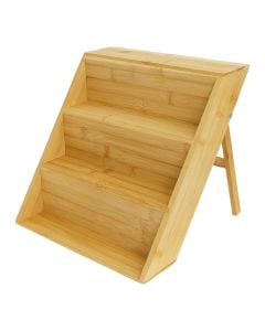 Raft organizues me 3 kate, bambu, natyrale, 29.5x30 cm