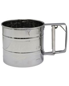 Trazues pluhuri, inoks, ngjyrë argjendi, Dia. 10 x H 9.5 cm