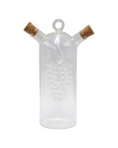 Oil holder, glass, transparent, 16x6 cm