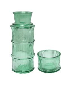 Kanë uji/lëngje, qelq, jeshile, 22.5x8 cm