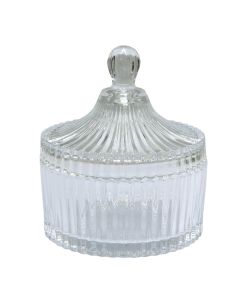 Bomboniere, qelq, transparente, 10.5x11 cm