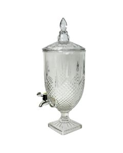 Kavanoz dispenser me rubinet, qelq, transparente, Dia. 19.5 x H 50 cm