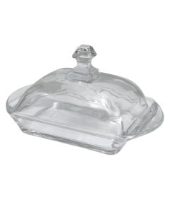 Bomboniere, qelq, transparente, 17x8.5 cm