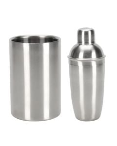 Set për përgatitje kokteil (PK2), inoks, ngjyra argjend, 500 ml / 9x22 cm / 12x18 cm