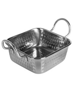 Roasting tray Hammered, stainless steel, silver color, 17x11x7.5 cm