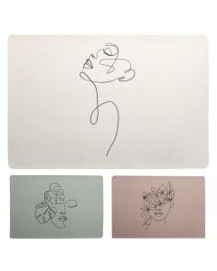 Shtroje tavoline Face, poliuretan, ngjyra të ndryshme, 45x30 cm