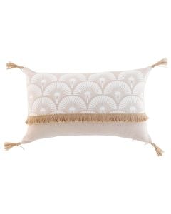 Bahina decorative pillow, polycotton, white, 30x50 cm