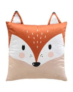 Roxy pillow for children, polyester, white/beige/orange, 40x40 cm