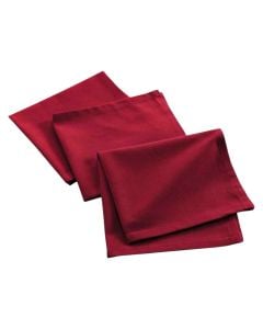 Table napkins (Pck 3), cotton, burgundy, 40x40 cm