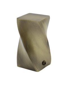 Metal finish for curtain rod, stainless steel, bronze color, Dia. 28 mm