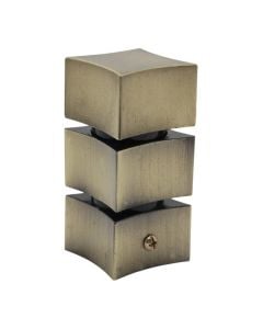 Metal finish for curtain rod, stainless steel, bronze color, Dia. 28 mm