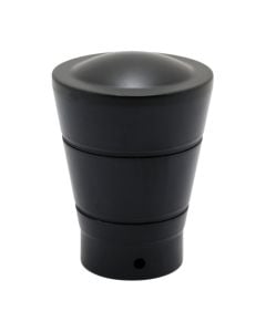 Metal finish for curtain rod, stainless steel, black, Dia. 28 mm