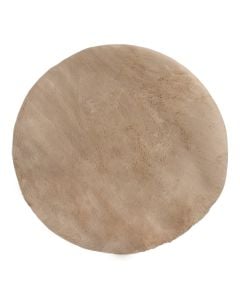 Soft Touch rug, 100% polyester, light brown, Dia. 80 cm