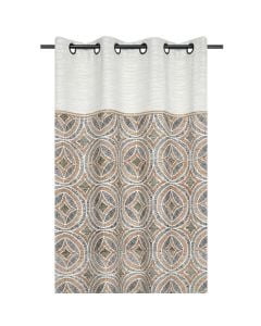 Tucano full curtain with rings, 55% cotton and 45% polyester, multicolored, 140x260 cm