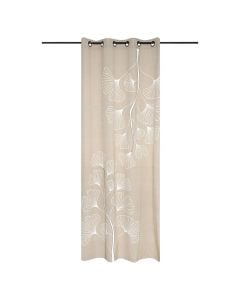 Nova full curtain with rings, 55% cotton and 45% polyester, beige, 140x260 cm