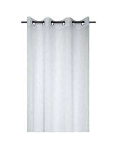 Camaret net curtain with rings, 100% polyester, white, 140x260 cm