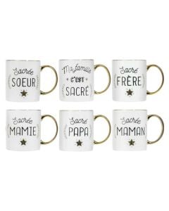 Filxhan Sacree Famille, qeramike, ngjyra të ndryshme, 35 cl / 12x8x9.5 cm