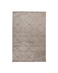 Tapet Alloy, poliestër, kafe e hapur/kapuçino, 133x190 cm