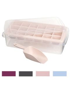 Set formë akulli me lugë dhe mbajtëse akulli Tropical, plastike, ngjyra të ndryshme, 27x14x8 cm