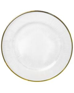 Pjatë servirje, qelq, e bardhë/foriri, Dia. 20 cm