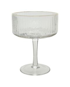 Gotë shampanje, qelq, transparente, Dia. 10 x H 12.9 cm