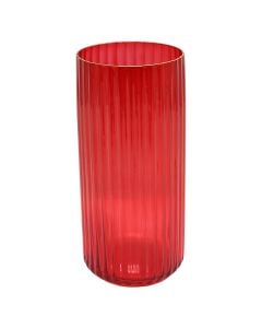 Gotë uji, qelq, e kuqe, Dia. 7.5 x H 16 cm