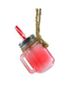 Juice glass, glass, red, 3x5x6 cm