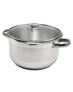 Tenxhere me kapak me induksion, inoks, ngjyra argjend, 5.95 L / Dia. 24 x H 14 cm